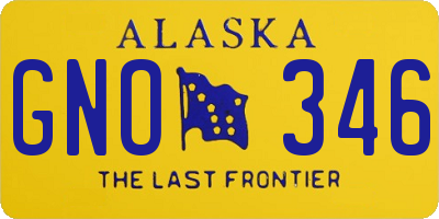 AK license plate GNO346