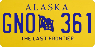 AK license plate GNO361