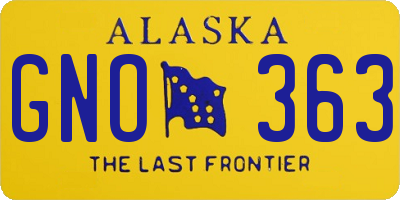 AK license plate GNO363