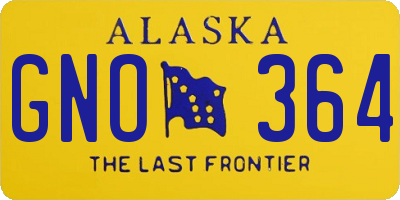 AK license plate GNO364