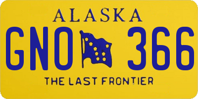 AK license plate GNO366