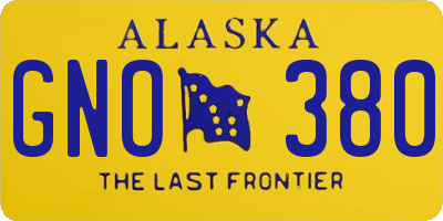 AK license plate GNO380