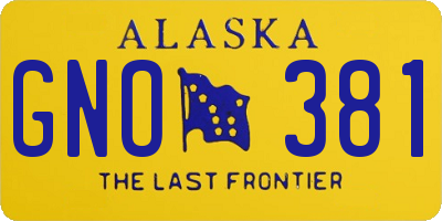 AK license plate GNO381