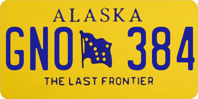 AK license plate GNO384