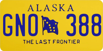 AK license plate GNO388