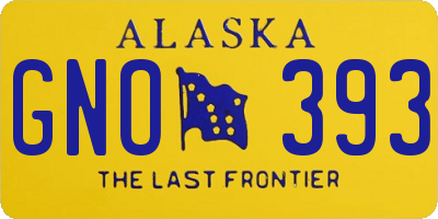 AK license plate GNO393