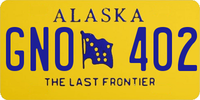 AK license plate GNO402