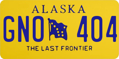 AK license plate GNO404