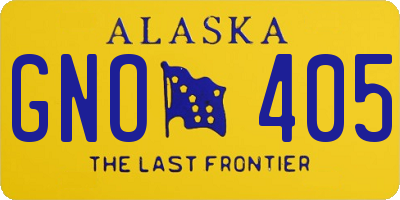 AK license plate GNO405