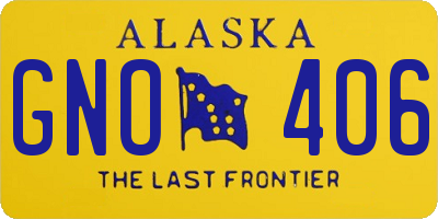 AK license plate GNO406