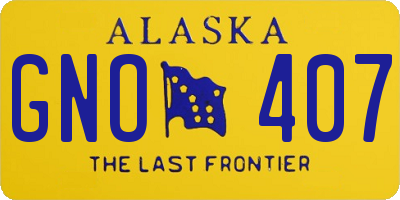 AK license plate GNO407
