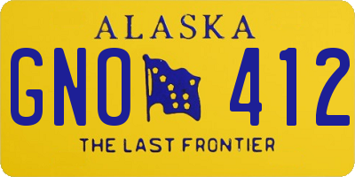 AK license plate GNO412