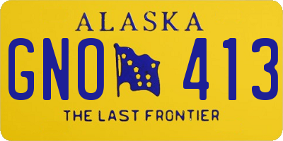 AK license plate GNO413