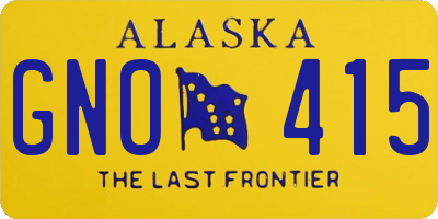 AK license plate GNO415