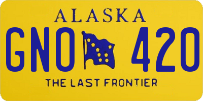 AK license plate GNO420