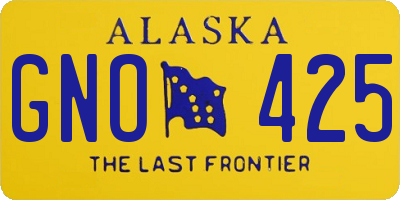 AK license plate GNO425