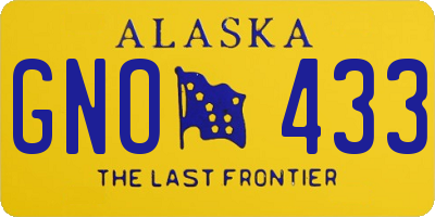 AK license plate GNO433