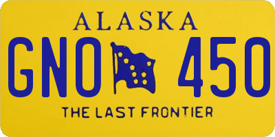 AK license plate GNO450