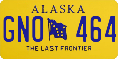 AK license plate GNO464