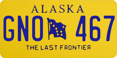 AK license plate GNO467