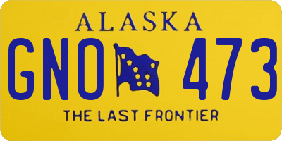 AK license plate GNO473