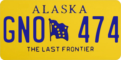 AK license plate GNO474