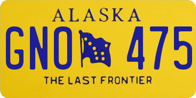 AK license plate GNO475