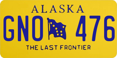 AK license plate GNO476