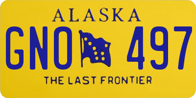 AK license plate GNO497