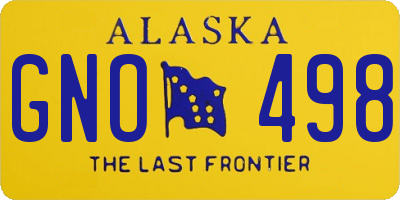 AK license plate GNO498