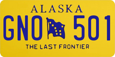 AK license plate GNO501