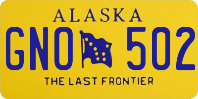 AK license plate GNO502