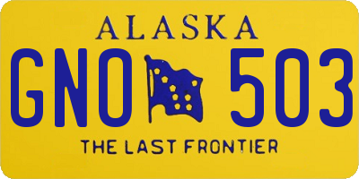 AK license plate GNO503