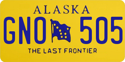 AK license plate GNO505