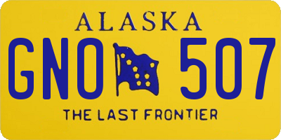 AK license plate GNO507