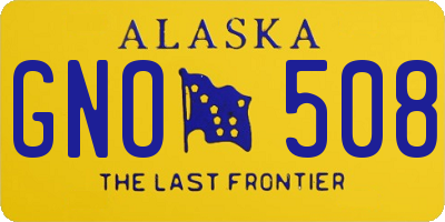 AK license plate GNO508