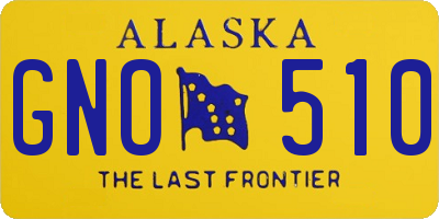 AK license plate GNO510