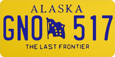AK license plate GNO517