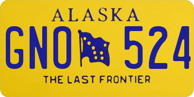 AK license plate GNO524