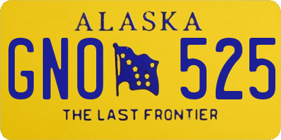 AK license plate GNO525