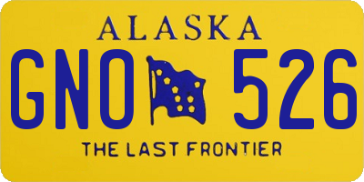 AK license plate GNO526