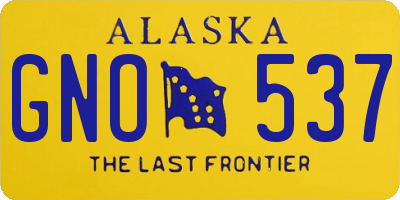 AK license plate GNO537