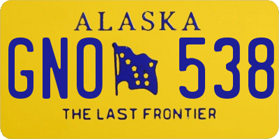 AK license plate GNO538