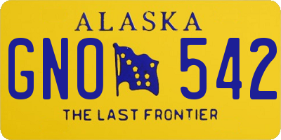 AK license plate GNO542