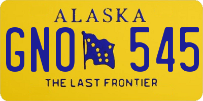 AK license plate GNO545