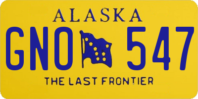 AK license plate GNO547