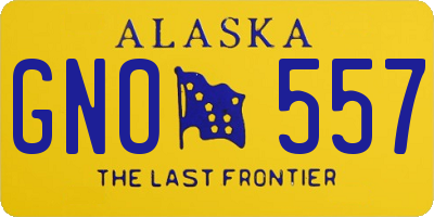 AK license plate GNO557