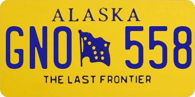 AK license plate GNO558