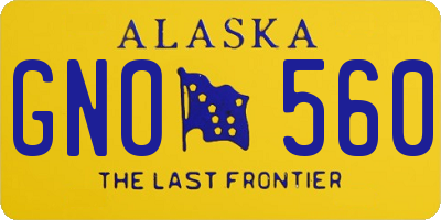 AK license plate GNO560