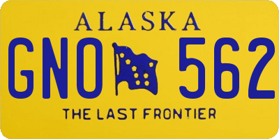AK license plate GNO562